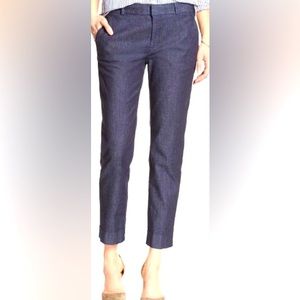 Banana Republic Avery Pant, Navy/White, Size 4P